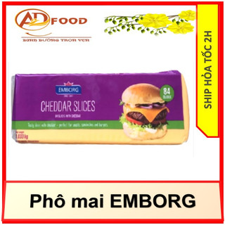 Phô mai lát thường hiệu EMBORG gói 300gr chia lẽ cây 1kg