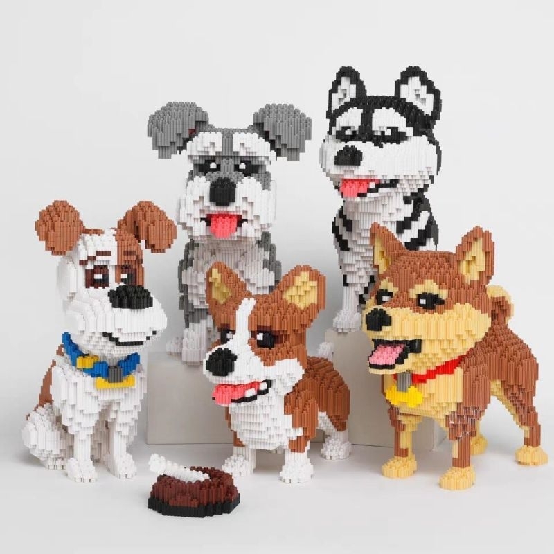 [ HOT ] Mô hình lắp ráp 3D bộ đồ chơi lắp ráp chú chó Shiba Inu với vẻ ngoài mạnh mẽ kiên cường.