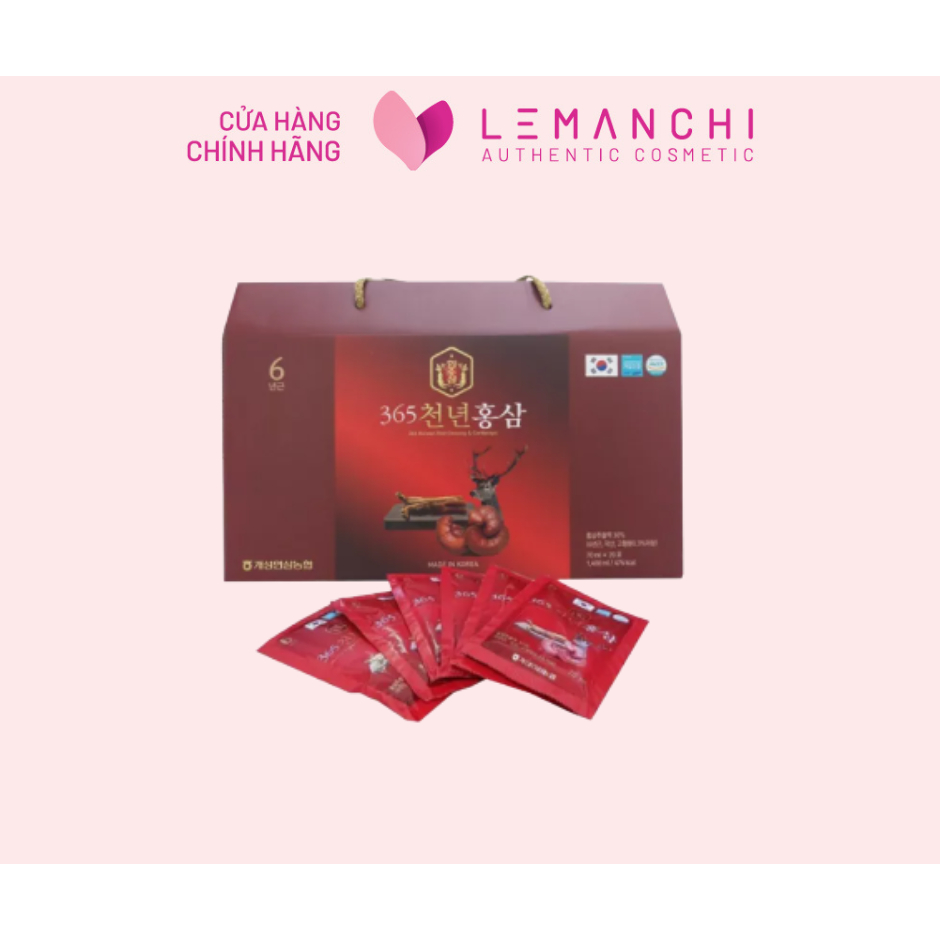 Nước Hồng Sâm Nhung Hươu Linh Chi 365 Hansusam Hàn Quốc Hộp