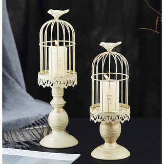 Lồng chim trang trí, chân nến lồng chim đặt bàn tiệc