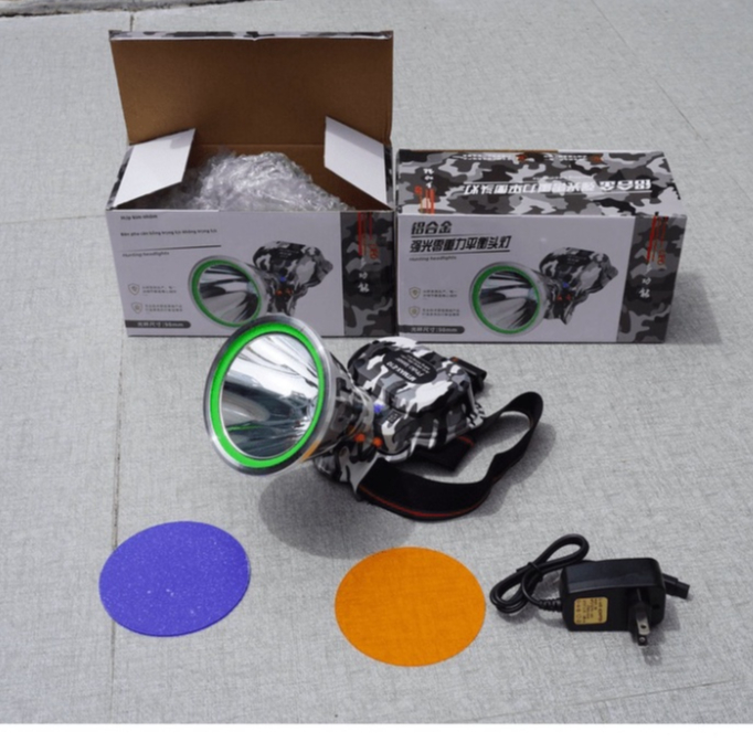 Đèn pin đội đầu đèn soi bắt côn trùng ếch nhái cào cào siêu sáng siêu xa pin trâu MTMAX E10