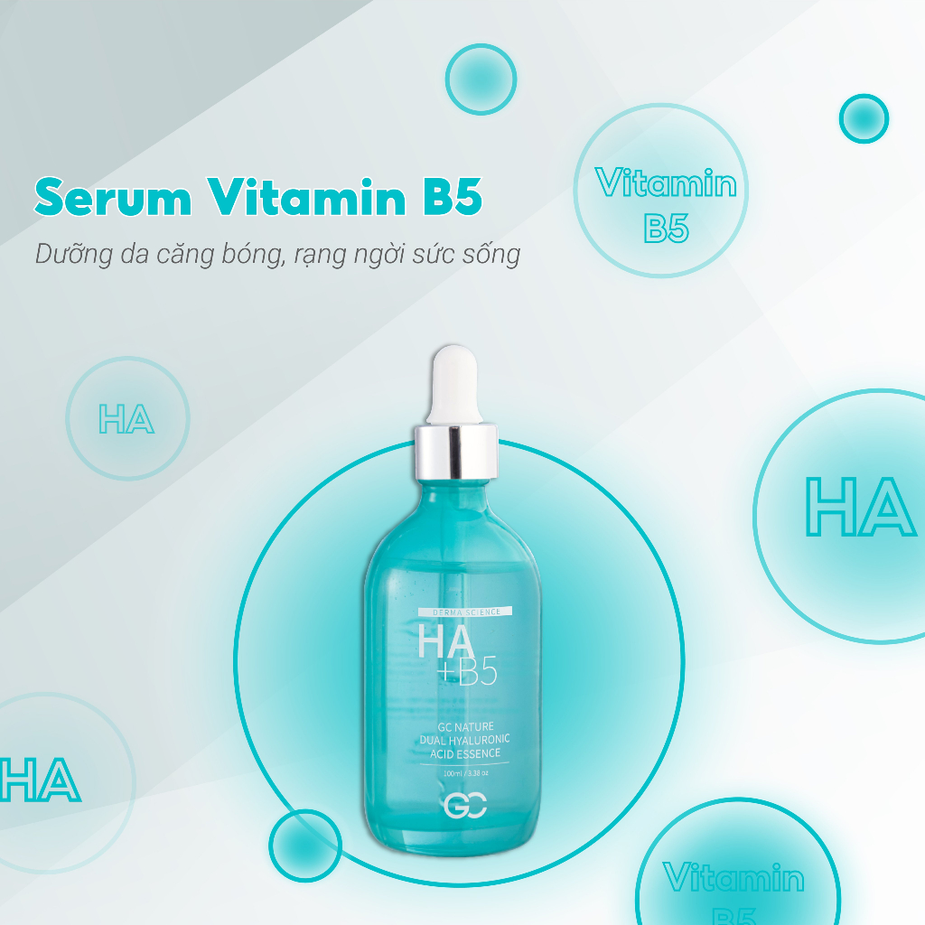 Serum Dưỡng Da Căng Bóng Chuyên Sâu Vitamin B5 + HA GC Nature Hàn Quốc