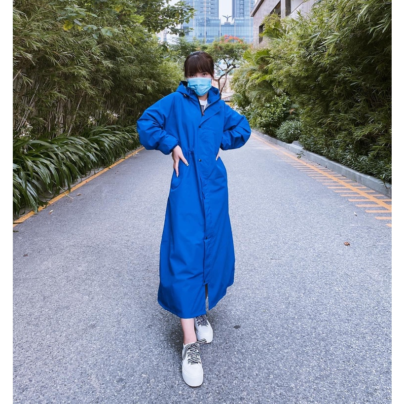 Áo mưa thời trang măng tô dáng dài toàn thân chống nước chống gió 2023