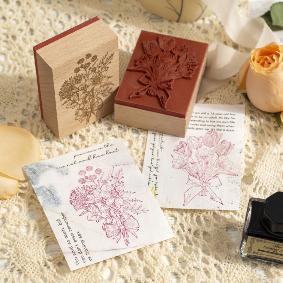 Con dấu gỗ trang trí BOUQUET STAR WISH Series