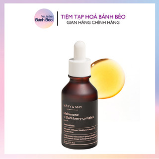 [Fullbox] Tinh chất Coenzyme Q10 đậm đặc làm sáng da chống lão hóa Mary & May Idebenone + Blackberry Complex Serum 30ml