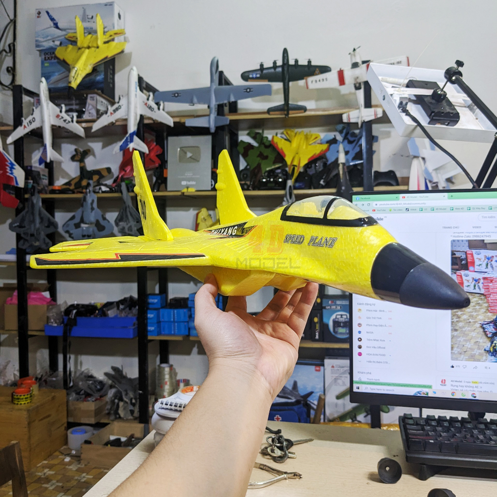 Bộ vỏ KIT máy bay Mig-29 . Xốp đúc EPP siêu dẻo, bao đập. Dài 60cm, sải cánh 44cm. Đầy đủ phụ kiện đi kèm