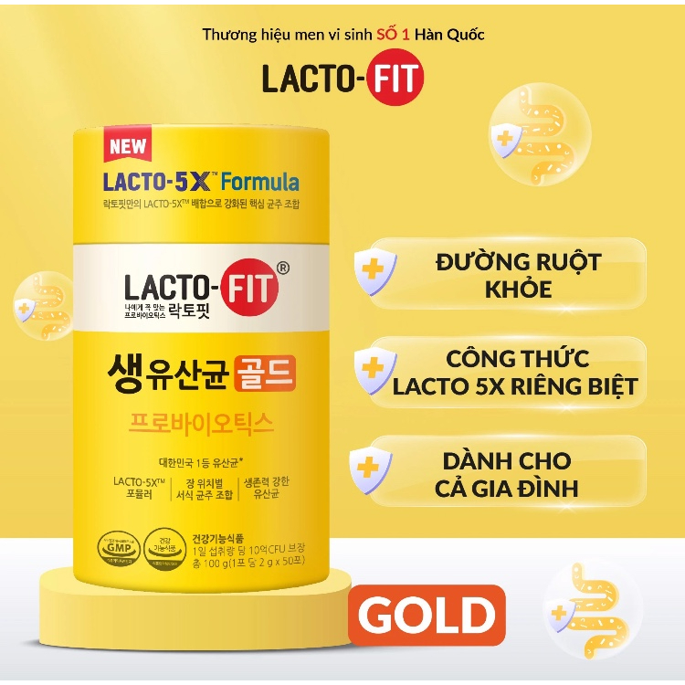 MUA 2 TẶNG 1 - Quà tặng tết cho cả gia đình Men Vi Sinh LACTO Cân Bằng Hệ Vi Sinh Đường Ruột (2g x 50 gói)