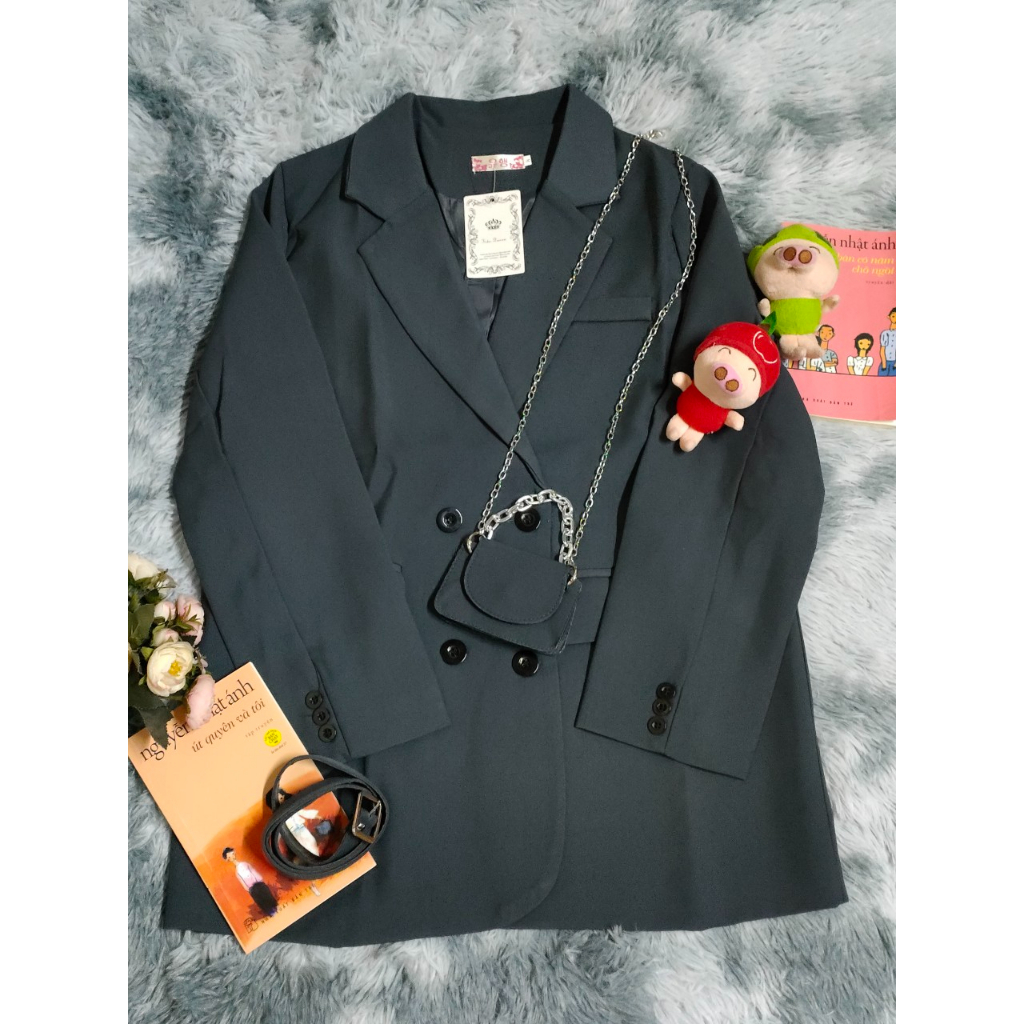 Ảnh thật 6 hình cuối-HC466.Áo blazer kèm túi phong cách cá tính Hàn Quốc
