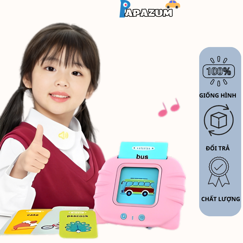 Máy đọc thẻ tiếng anh song ngữ cho bé PAPAZUM D4.011.HO
