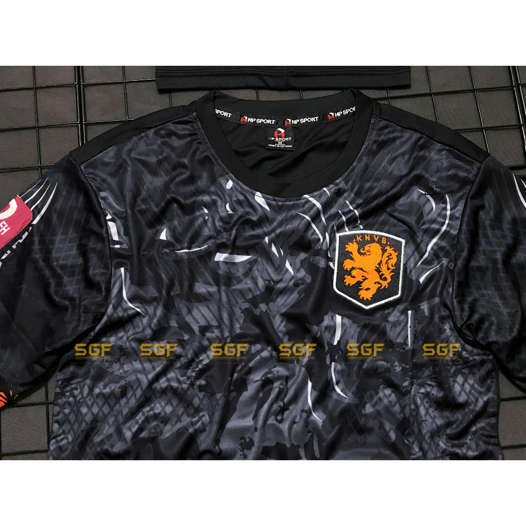 Đồ Bóng Đá HÀ LAN đen sân khách 2023