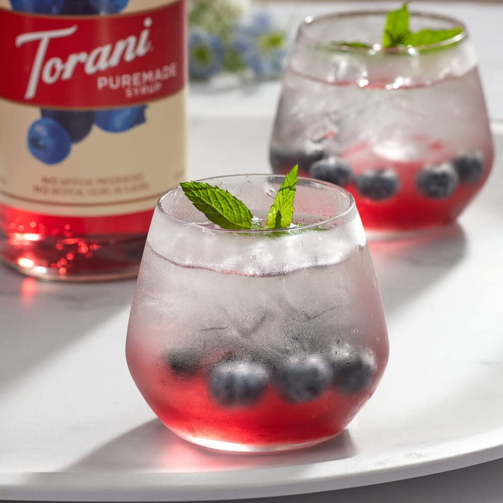 Siro Pha Chế Vị Việt Quất Torani Puremade Blueberry Syrup 750ml Mỹ