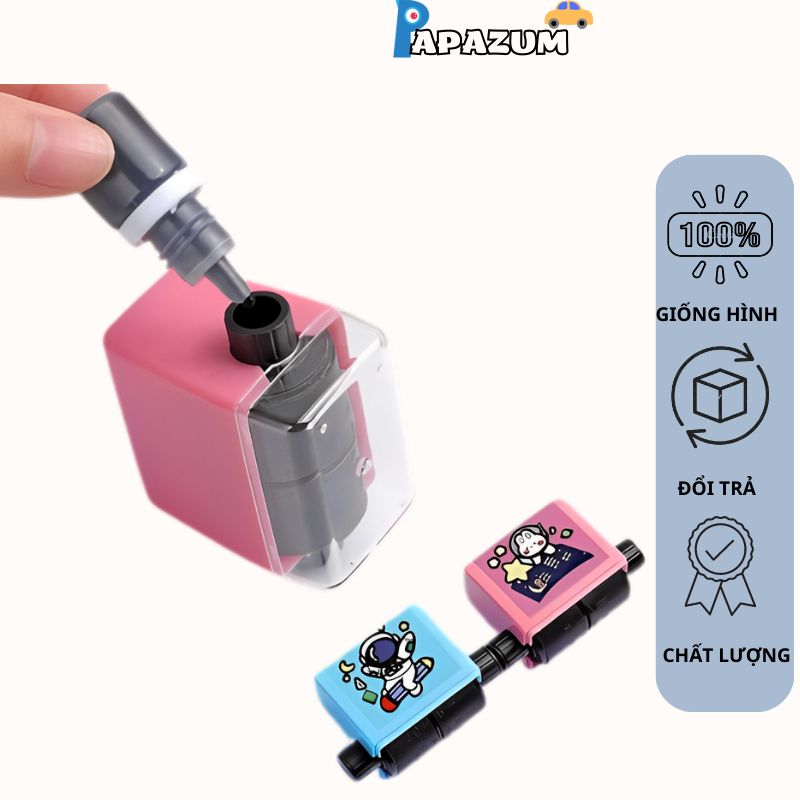 Máy in phép tính cộng trừ tự động thông minh ra bài tập cho bé học toán tặng kèm lọ mực PAPAZUM D4.038.+