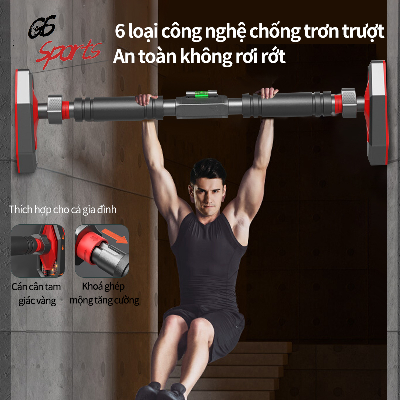 Thanh tập xà đơn treo tường gắn cửa Nhiều cỡ có 60-150cm Nâng cấp khoá Chịu tải trọng cực tốt 6 loại công nghệ chống tr