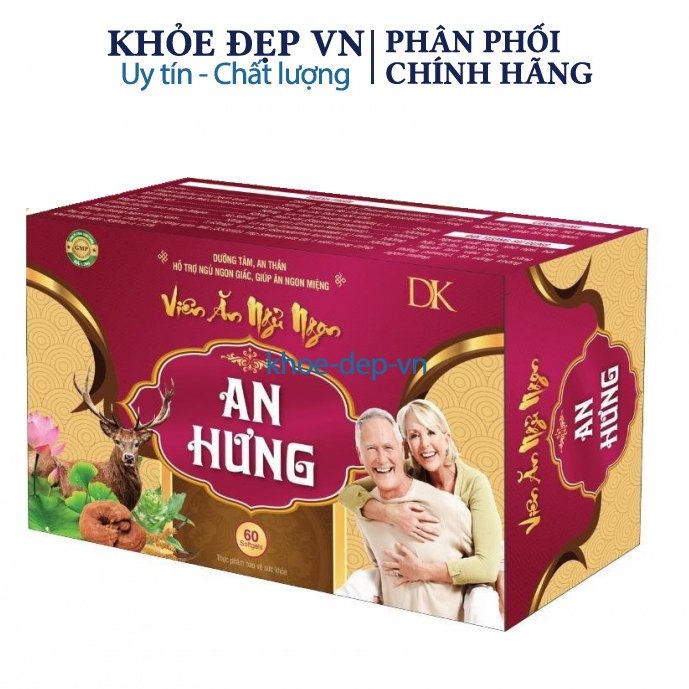 Viên uống ăn ngon ngủ ngon An Hưng bổ sung vitamin tổng hợp giúp cơ thể khỏe mạnh hộp 60 viên