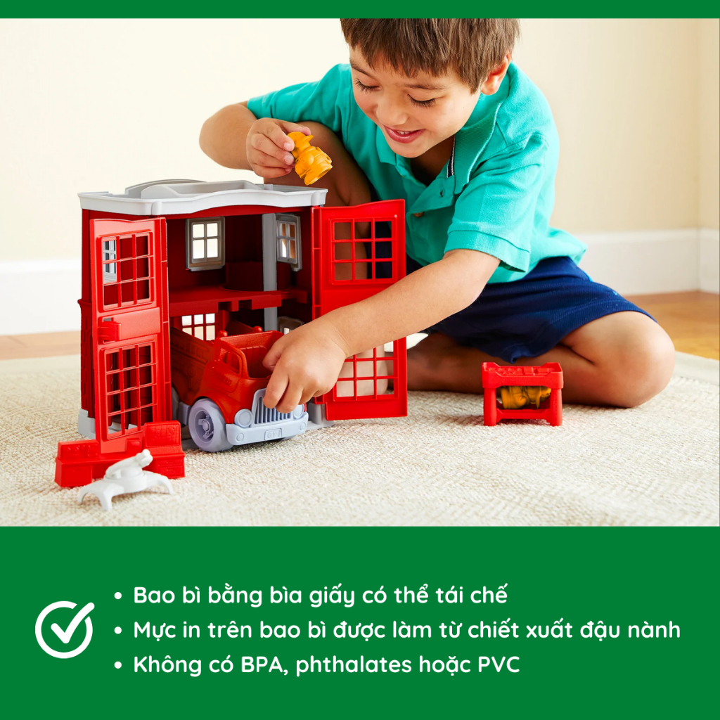 Bộ Đồ Chơi Trạm Cứu Hỏa Green Toys Cho Bé Từ 2 - 6 Tuổi