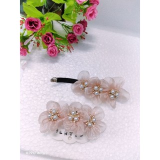 phụ kiện tóc kẹp tóc hoa voan