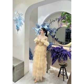 ✨ Đầm maxi bèo tay đính đá✨ HÌNH THẬT