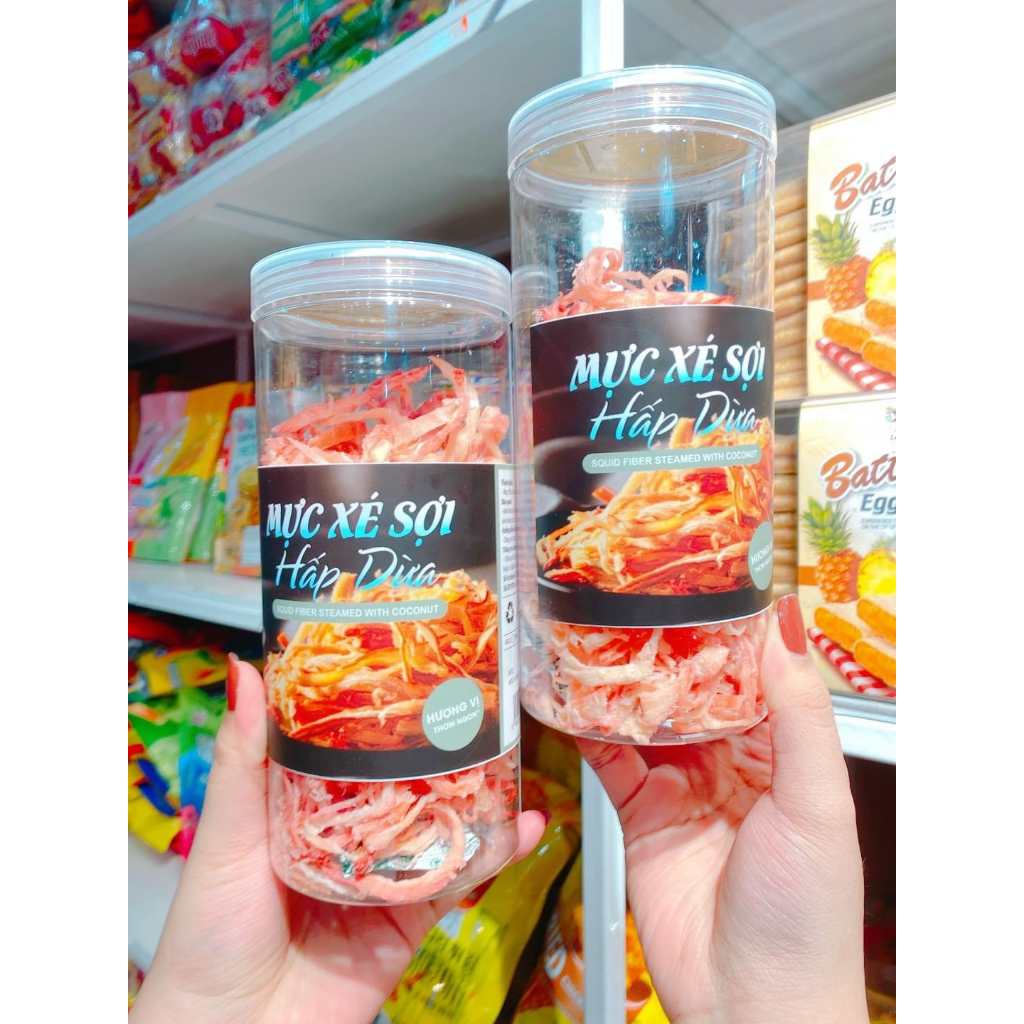 Khô mực hấp dừa xé sợi 500gr đồ ăn vặt Đà Nẵng vừa ngon vừa rẻ