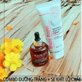 BỘ DƯỠNG DA BAN NGÀY SKINAZ kem white angel + tinh chất bơ skinaz