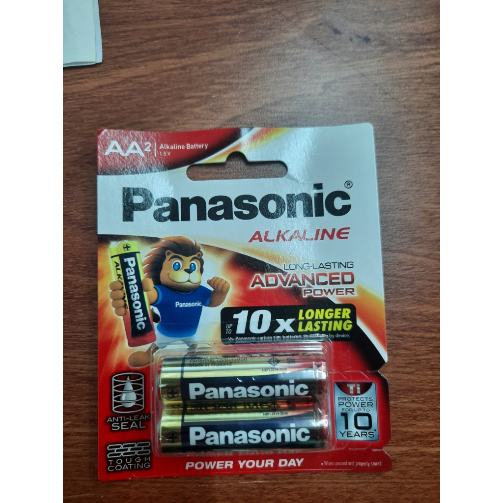 Pin alkaline AA Panasonic LR6T/2B Đỏ 1,5V Vỉ 2 viên Made in ThaiLand