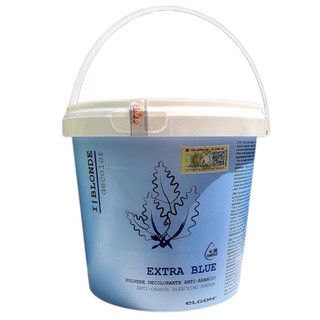 Bột tẩy tóc màu xanh Khử Ánh Sắc Cam, Nâng Sáng Màu Tóc Lên Đến 7 Cấp Độ ( Mẫu Mới ) Elgon Extra Blue 500gr