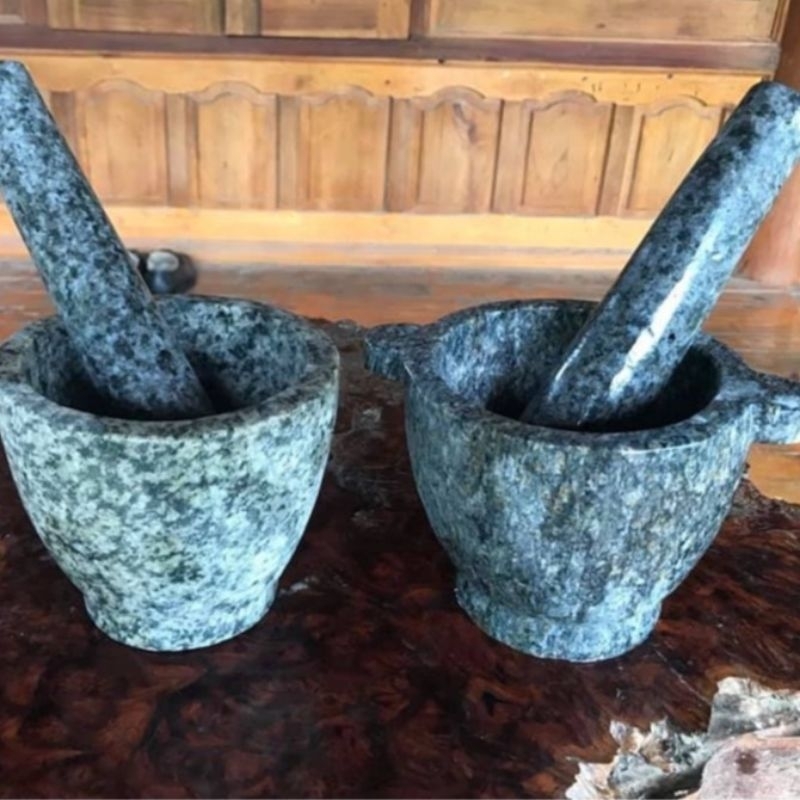 Bộ cối đá cuội tự nhiên Tây Bắc( Chày + Cối) Bảo hành 1 năm