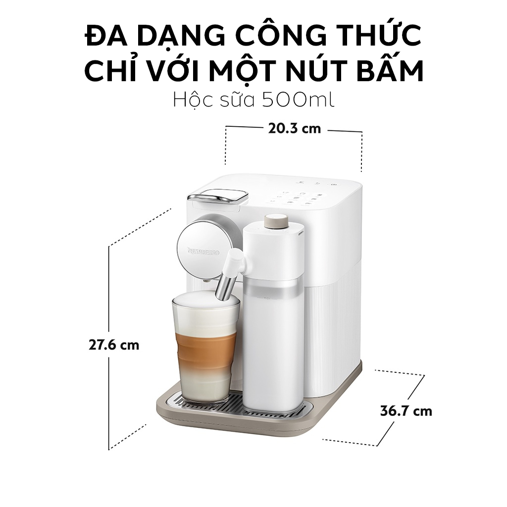 Máy pha cà phê Nespresso Gran Lattissima Trắng