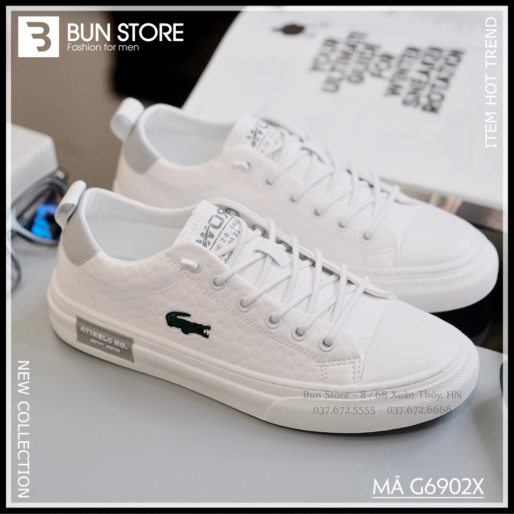 Giày da cao cấp họa tiết thêu - Giày thể thao Sneaker Bun Store - Mã G6902