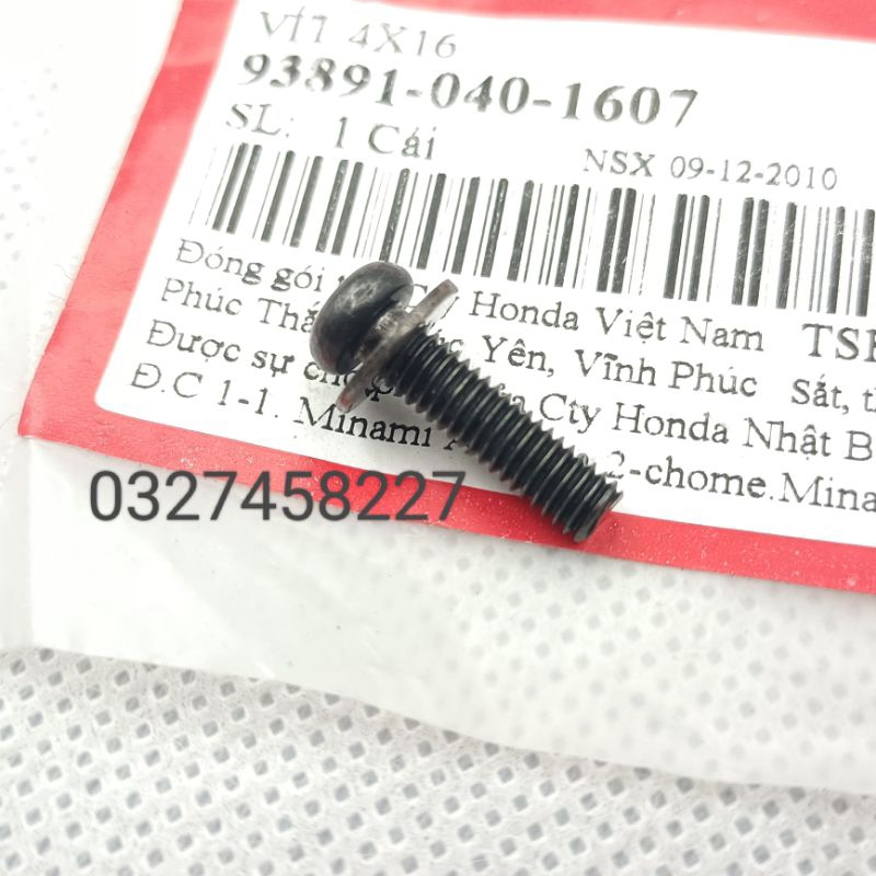 Ốc vít 4x16 bắt nhựa đầu WAVE Alpha, ZX, RS, S100, FUTURE... zin Honda