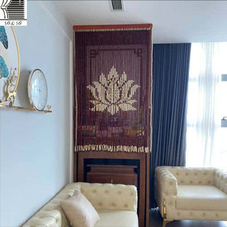 Rèm hạt gỗ hoa sen rèm hạt gỗ phòng thờ