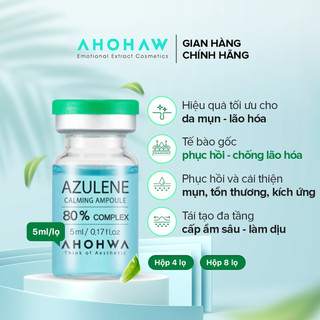 Tế Bào Gốc Phục Hồi Da AHOHAW Azulene Calming Ampoule 80% Complex 1 Lọ - Làm Dịu, Cấp Ẩm, Giảm Khuẩn, Lành Mụn