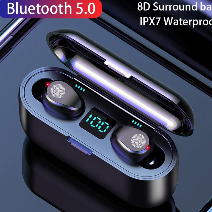 Tai nghe bluetooth F9 TWS 5.0 bản Quốc tế cảm ứng chống nước