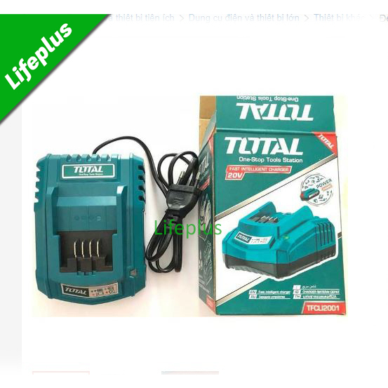 Đế sạc pin Lithium 20V Total TFCLI2001 sạc nhanh trong 1 giờ