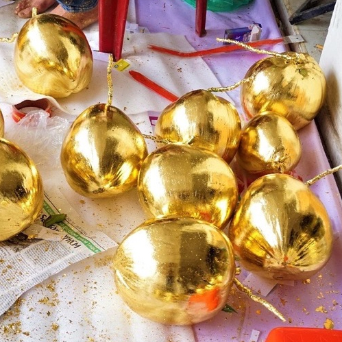 Bộ Sản Phẩm Dụng Cụ Dát Vàng Trái Cây, Lá Dát Vàng Công Nghiệp Tiện Lợi Dễ Sử Dụng