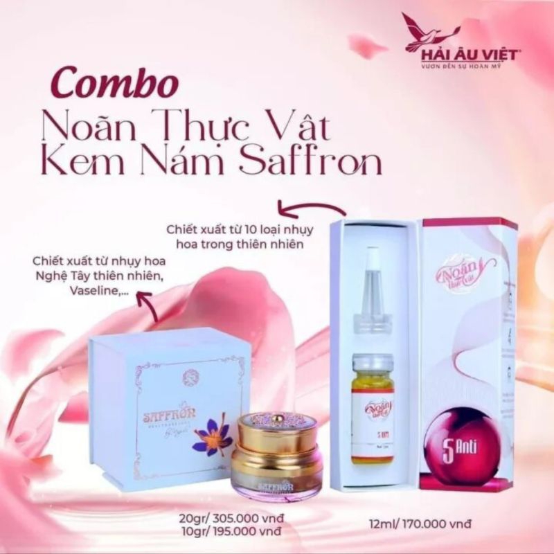 Combo Kem Face Saffron Napoli + Serum Noãn Thực Vật