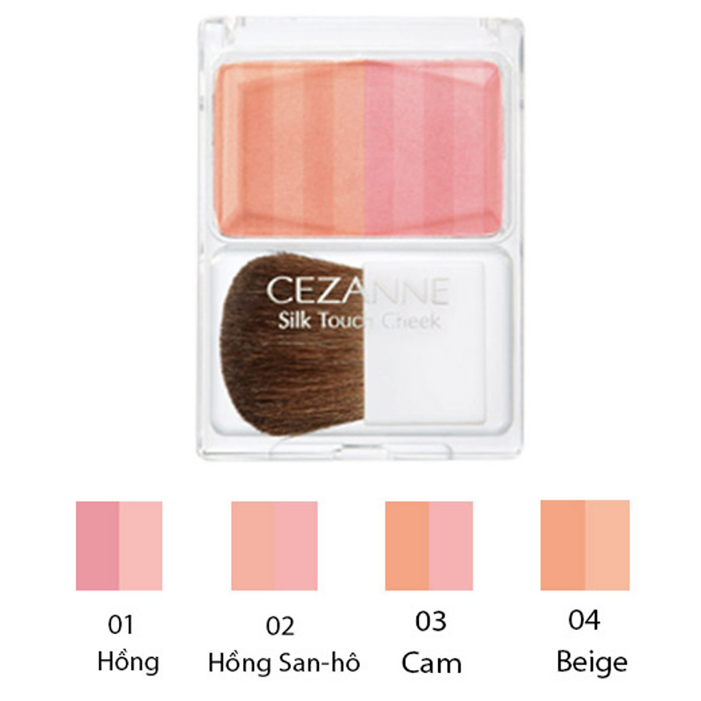 Phấn má hồng Cezanne Silk Touch Cheek Nhật Bản 4g