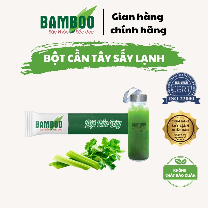Set dùng thử 6 gói bột rau sấy lạnh thơm ngon Bamboo