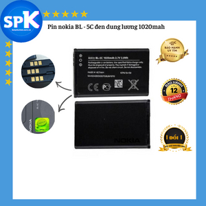 (COMBO 5P) Pin nokia BL - 5C đen dung lương 1020mah giá sỉ (bảo hành 12 tháng) - SPK