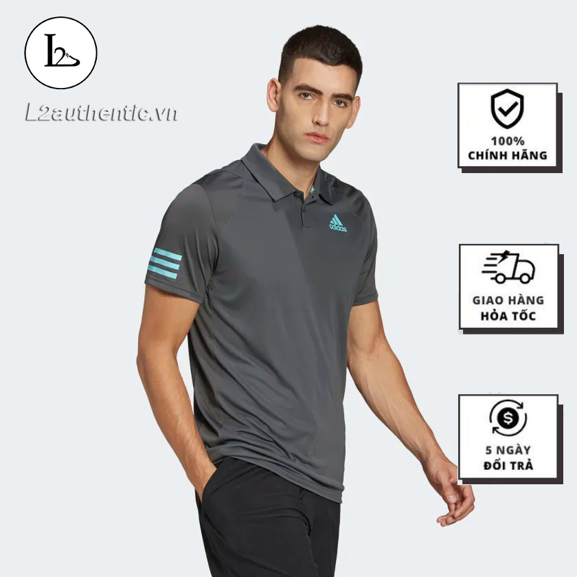 ÁO A.DIDAS POLO 3 SỌC TENNIS, VẢI MAY CÔNG NGHỆ PRIMEGREEN TOÁNG MÁT  #HB8028