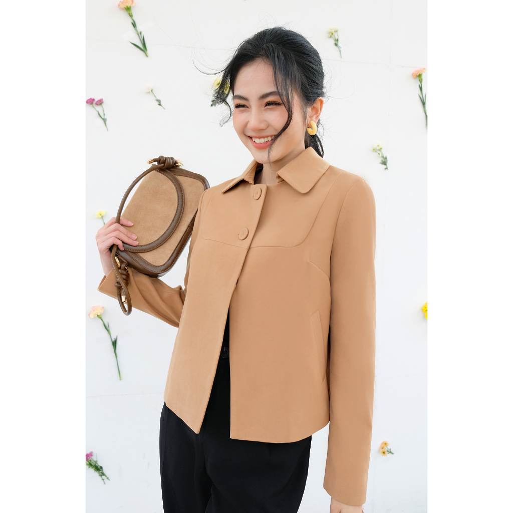 Áo khoác Jacket ngắn cổ đức 3 màu vài tuýt si 2LCO1018 ADORE DRESS