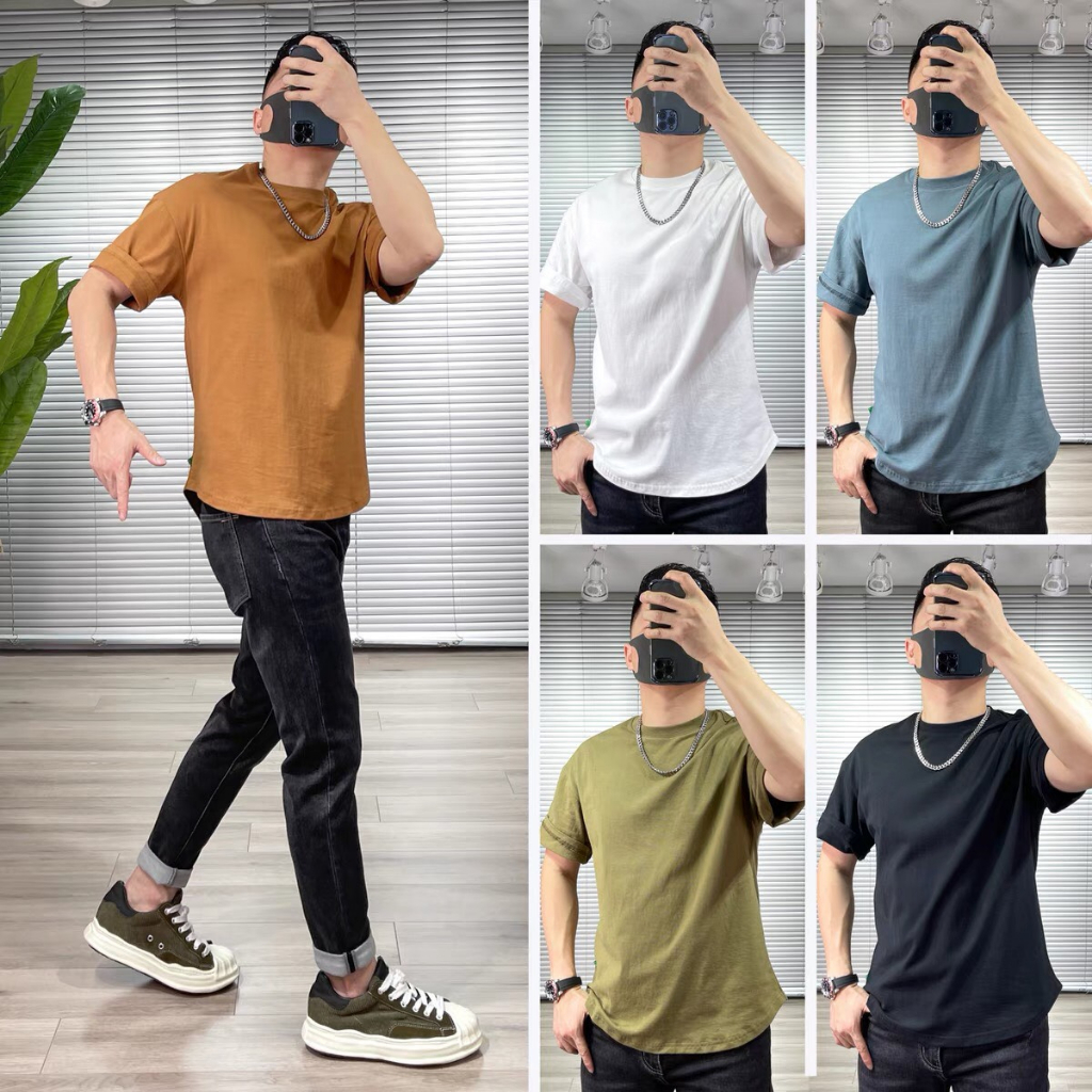 Áo Thun Vạt Bầu Áo Phông Trơn Ngắn Tay Unisex Nam Nữ Đủ Size Phong Cách Basic Mặc Đi Làm Đi Hình Ảnh + Video