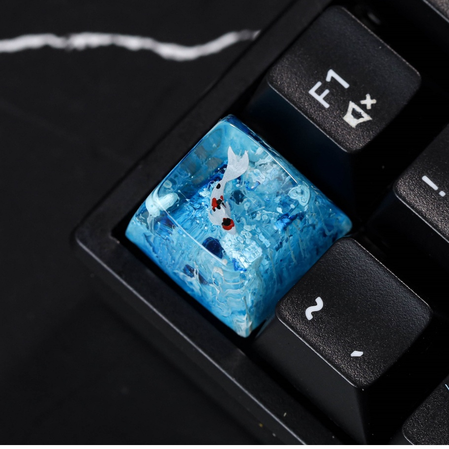 Keycap Cá koi kì dị, Nút bàn phím siêu độc lạ, dùng làm quà tặng cho người thân, profile SA
