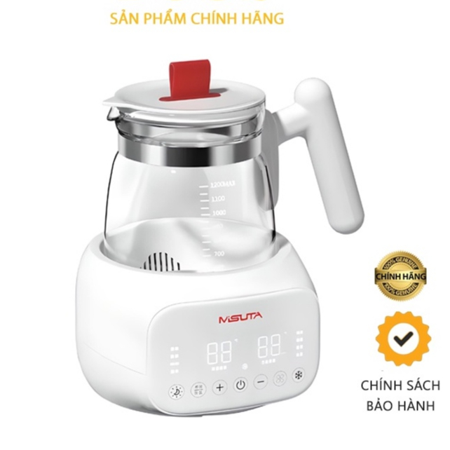 Máy Đun Nước Pha Sữa MISUTA Bản Nâng Cấp-Có Quạt Tản Nhiệt, Ánh Sáng Dịu Nhẹ Thích Hợp Cho Mẹ Pha Sữa Ban Đêm