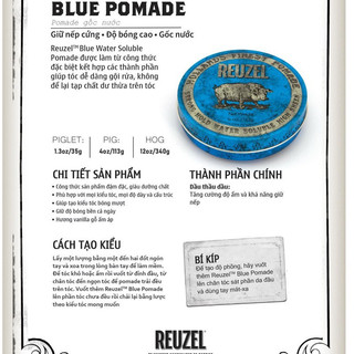 Sáp vuốt tóc Reuzel Blue Pomade