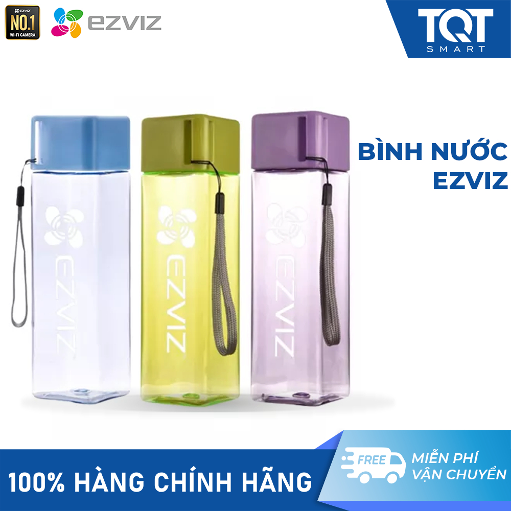 [FREESHIP] Bình Nước Nhựa Trong Suốt Hình Vuông Ezviz Dung Tích 500ml - TQT SMART