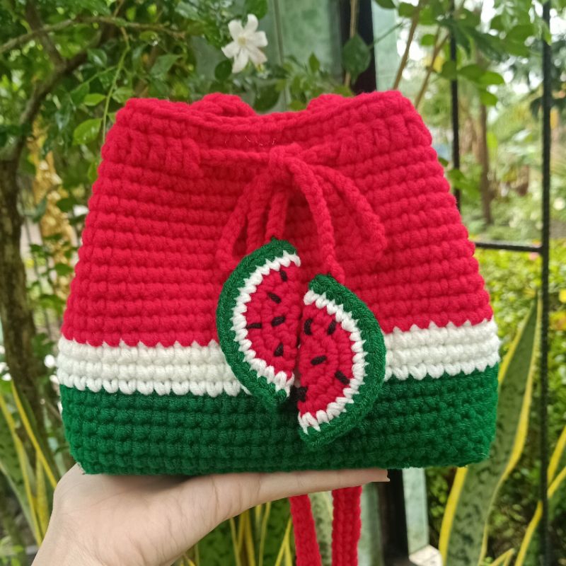 Combo Túi Len Dưa Hấu +Dép Dưa Hấu