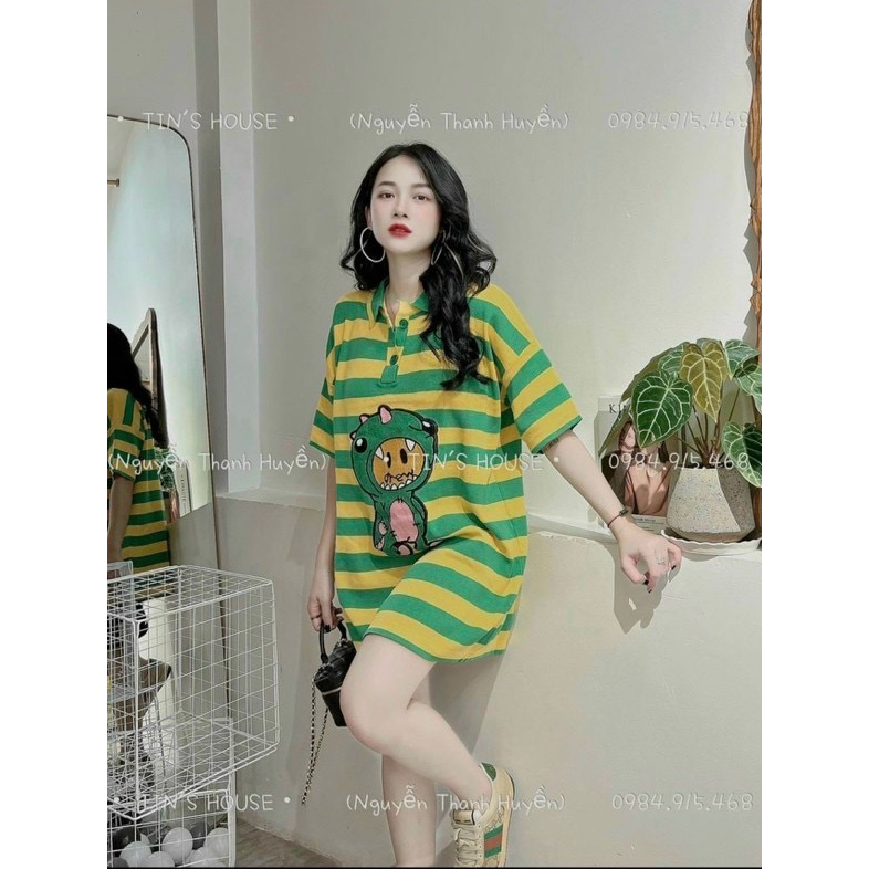 Đàm Len Kẻ Sọc Khủng Long Momgita Bigsize Quỳnh Anh Từ 50kg Đến 100kg (M/L/XL/XXL)