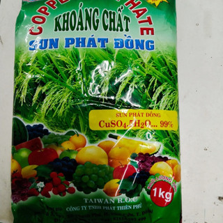 1kg Đồng sulphate, đồng sunphate, copper sulphate pentahydrate CuSO4.5H2O