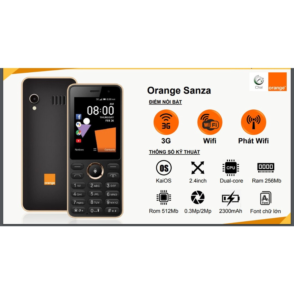 Điện Thoại Sanza 4G, Wifi, 2 sim Mới Fullbox, Truy Cập Youtube, Facebook - Hàng chính hãng🥇