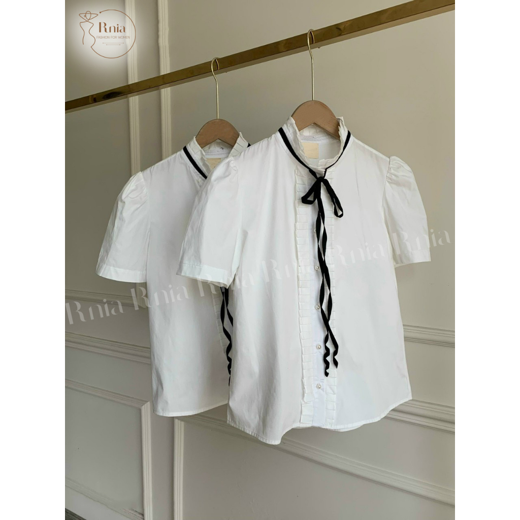 Áo Sơ Mi Nữ Bèo Cổ Nơ RNIA A23101 - R06